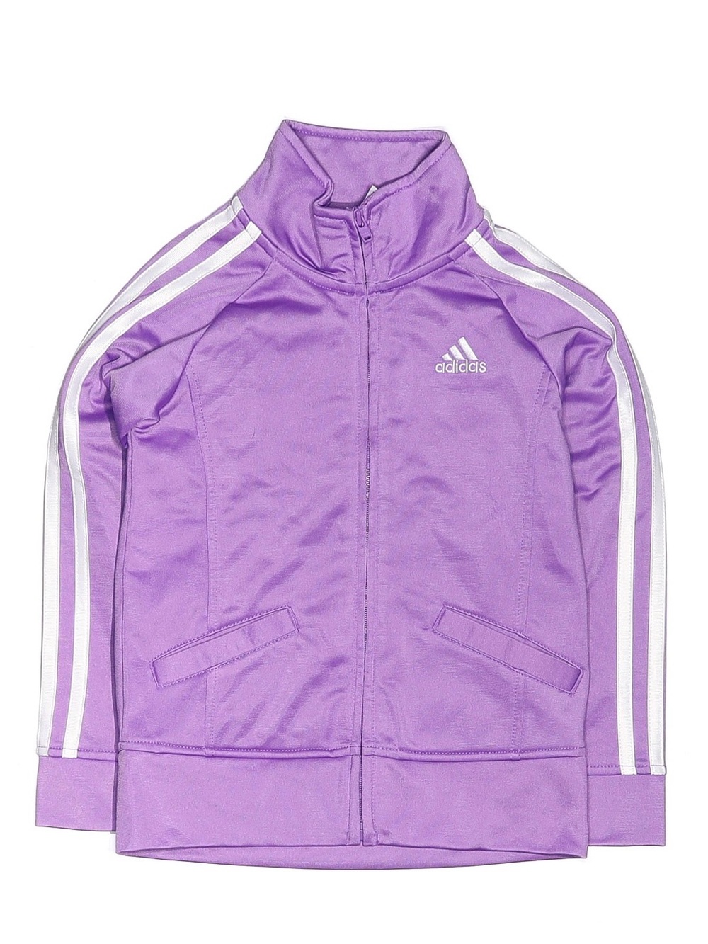 adidas Lavender Track Jacket with White Stripes